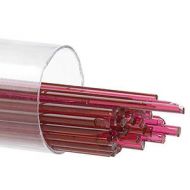 BU131172- Bullseye 2MM Cranberry Pink Transparent Stringers - 90 COE