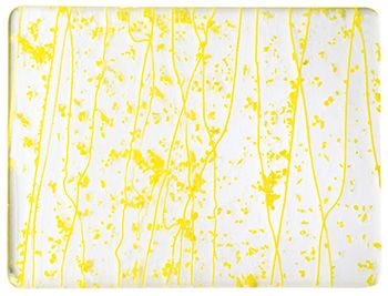 BU4220FH-Canary/Sunflower Yellow Frit/ Streamers On Clear 10"x11.5" 