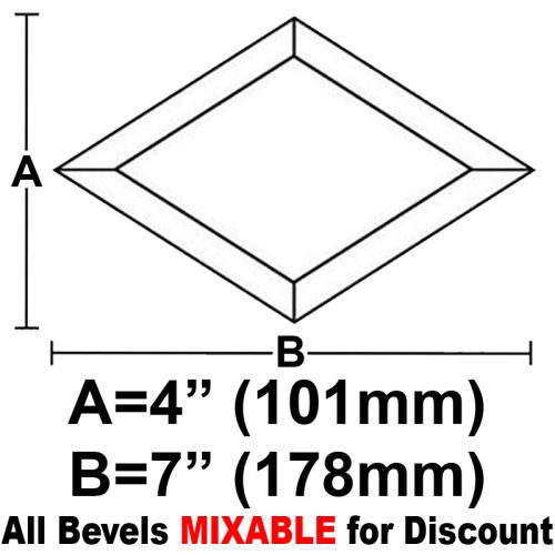 BVD47CS-Case 180ea. Diamond Bevel 4"x7" 