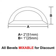 BVHR2-Half Circle Bevel 2"x1"
