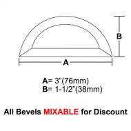 BVHR3-Half Circle Bevel 3"x1.5"