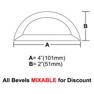 BVHR4-Half Circle Bevel 4"x2"