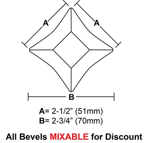 BVS22-Star Bevel 2"x2"x2-3/4"