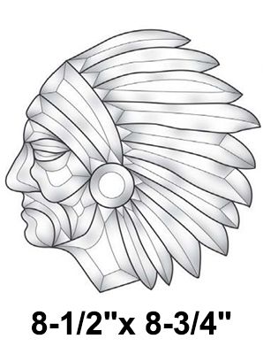 EC255-Exquisite Cluster Native American Head