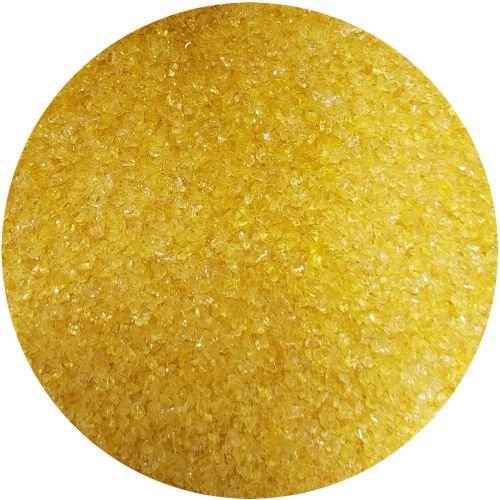 Y960250M4-Youghiogheny Frit Medium Gold Transparent 4oz Jar - 96 COE (#250)