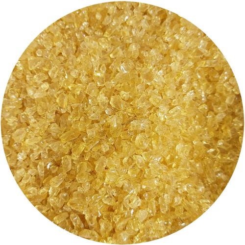 Y960270C4-Youghiogheny Frit Coarse Champagne Transparent 4oz Jar - 96 COE (#270)