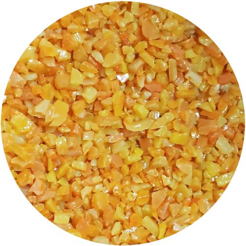 Y969500C4-Youghiogheny Frit Coarse Orange Opal 4oz Jar - 96 COE (#9500)